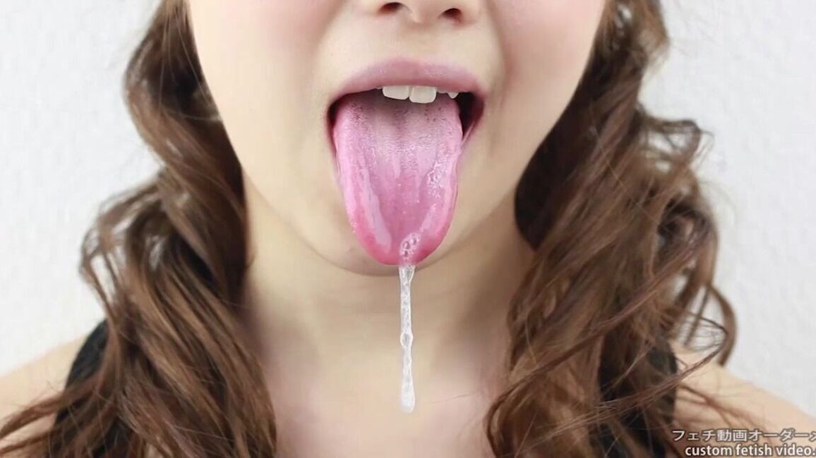 Spit tongue fetish