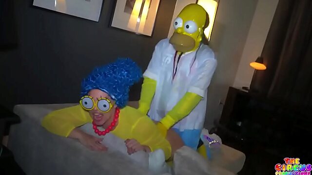 Marge Simpson gets down and dirty with doggy-style action