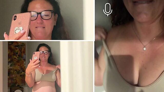 Watching Busty MILF Orgasm on Facetime with Friend