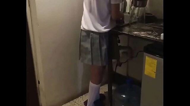 Fucking my gorgeous step-sister while she washes dishes