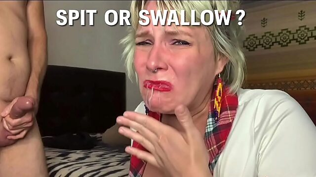 Swallow or Spit: Hot Facial After Doggy and Big Ass Play!