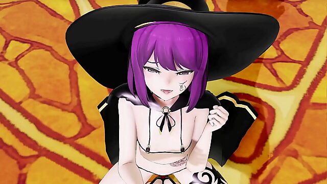 Halloween Vampire Witch Orgy: Kawaii Hentai MMD 3D