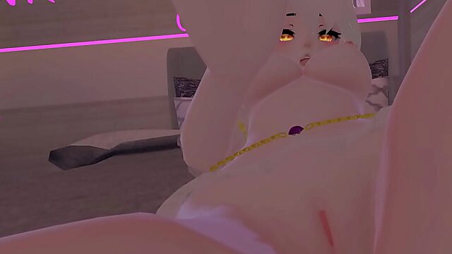 Intense moaning and VR facesitting with a hot angel: uncensored hentai POV.