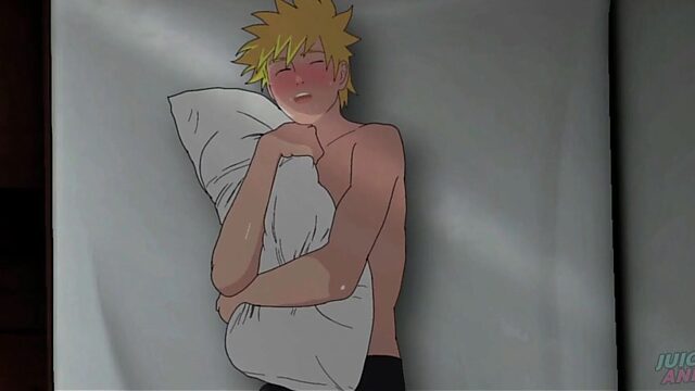Naruto's Steamy Solo Session with a Pillow - Explicit Bara Yaoi
