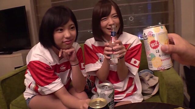 Hot Rugby World Cup Orgy in Shinjuku with Two Beautiful Women