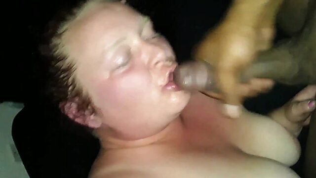 Blonde PAWG Slut Devours Big Black Cock, Interracial BJ Gets Filthy