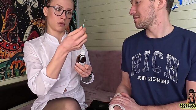 Dirty Talking Nurse Gets Pounded by Hung Russian Lover