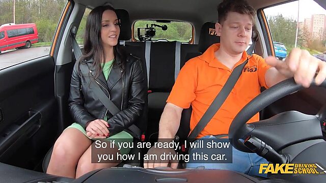 Perfect Ass and Horny Pussy Begging for Cock at Fake Driving School