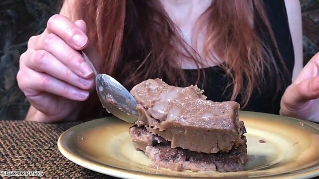 Caden Blows His Load on a Cake Slice, Aimee Chows Down