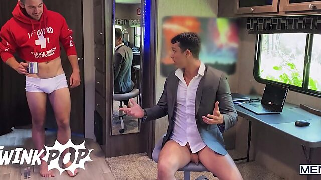 Dante Colle Can't Keep His Dick in His Pants While Boyfriend Nic Sahara's Job Interviewing