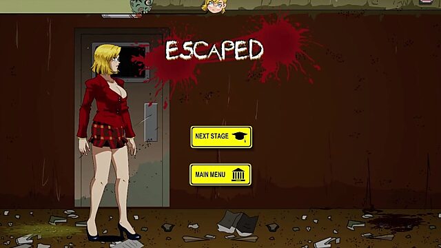 Busty Teacher Escapes Zombies, Gets Anal Creampie from Monster Dicks in Hentai Game