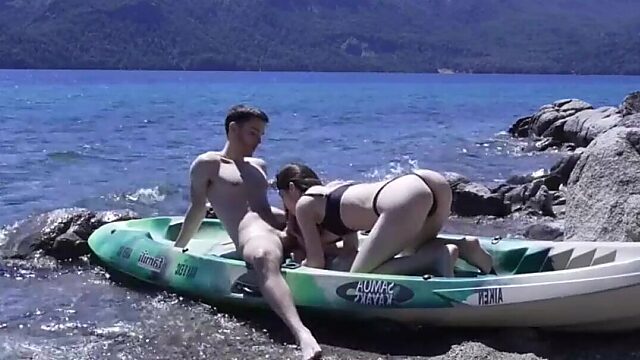 Horny Teen Fuckers Caught Banging on Beach - Massive Cumshot Amateur