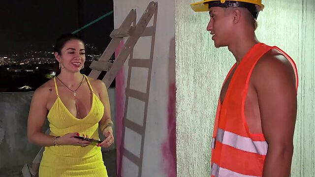 Busty Colombian Boss Silvana Lee Takes Dick from Her Builder Milan Rodriguez