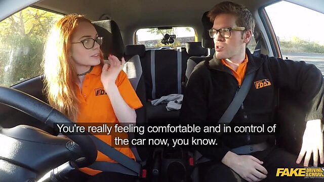 Fake Driving School - Ginger Brit Slut Ella Hughes Gets Pussy Pounded Mid-Lesson