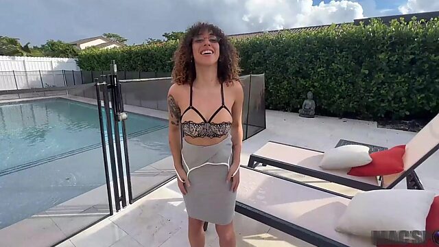 Geeky Latina Slut Kira Perez Banged Outdoors by JMac