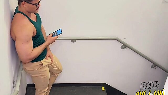 Caught by Security Fucking on the Emergency Stairs