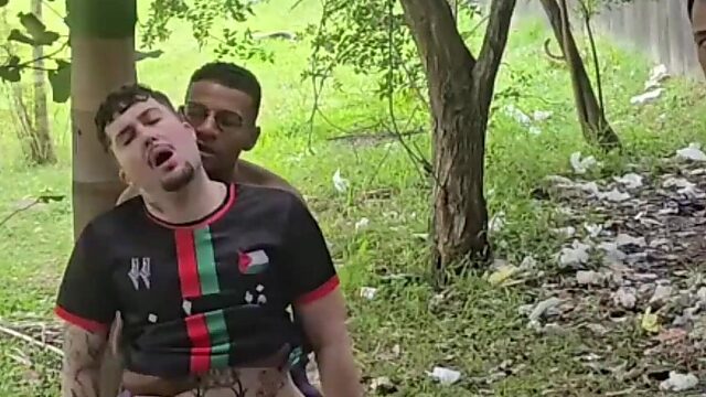 Lost in the Woods, Tag-Teamed by Two Horny Studs