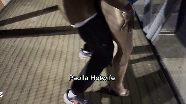 Slutty Wife Fucks on Highway BR 153, Drivers Gawk & Jerk Off as Paolla Hotwife Puts on Public Fuck Show