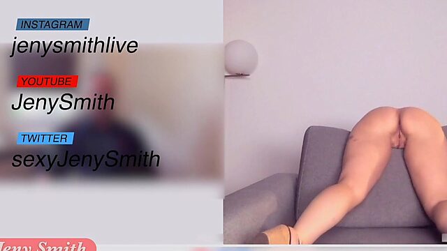 Slutty Jeny Smith Flashes Pussy During Private Skype Lesson