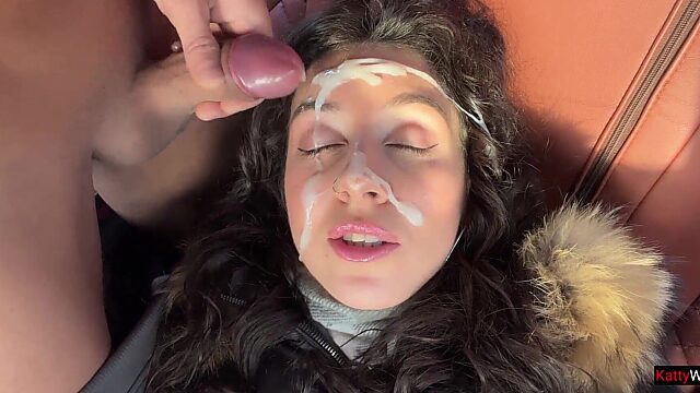 Katty West Gobbles & Swallows Every Drop of Cum in Messy Facial Compilation