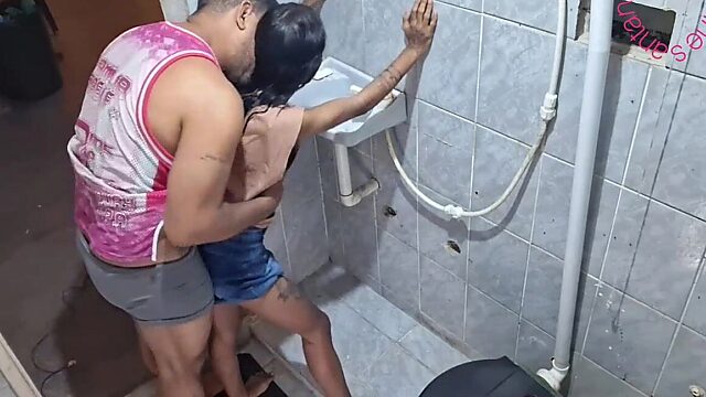 Banging Her Ass in the Bathroom While Her Friend Waits Right Fucking Next to Them