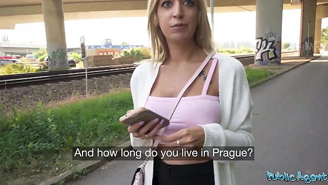 Big Titty Spanish Blonde Gets Pounded by Public Agent