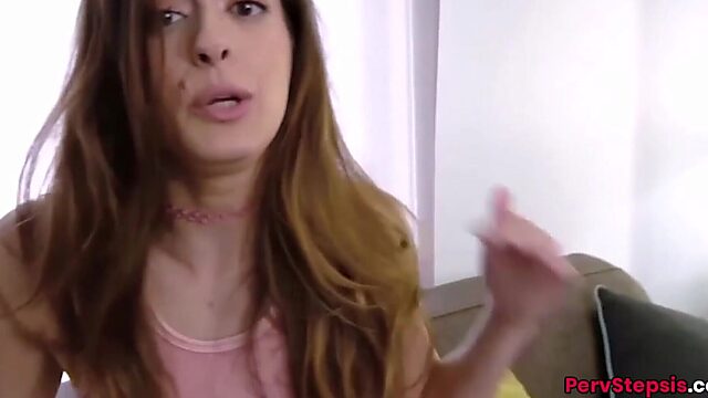 Petite Brunette Teen Abbie Maley Squirts All Over Her Stepbrother