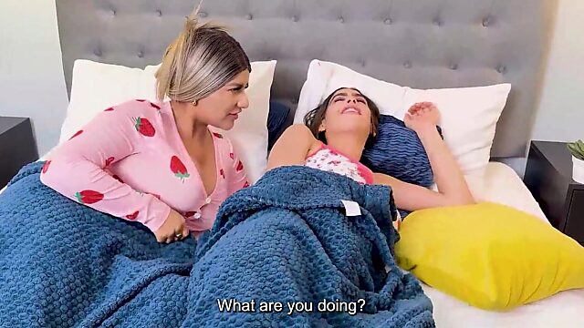 Busty Stepsister Naty Delgado Busted Fingerfucking in My Bed, Begs for a Hard Dicking