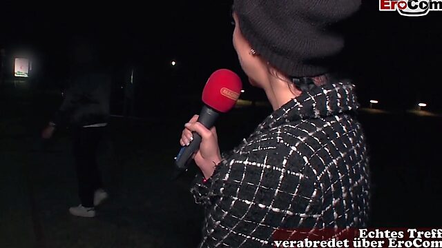 Hung German Dude Picks Up Sluts Right Off the Street for Public FuckFest