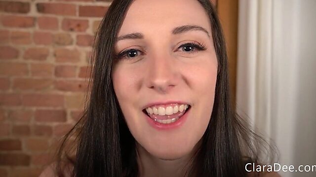 POV Slut Clara Dee Gets Nasty Cum Facial While Jerking Off Dick