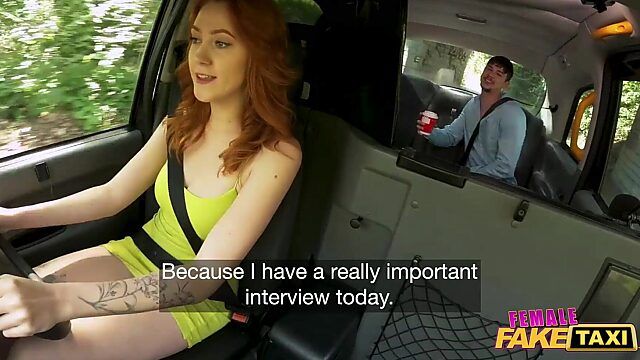 Guy spills his coffee on his shirt then blows his load on my huge fucking tits in the Fake Taxi