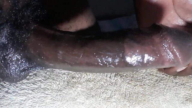 Kenyan BBC Unloads Massive Nut Close Up After Intense Handjob