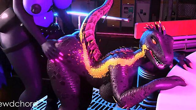 Futa Furry Takes Lizard Dude on a Rough Cock Ride