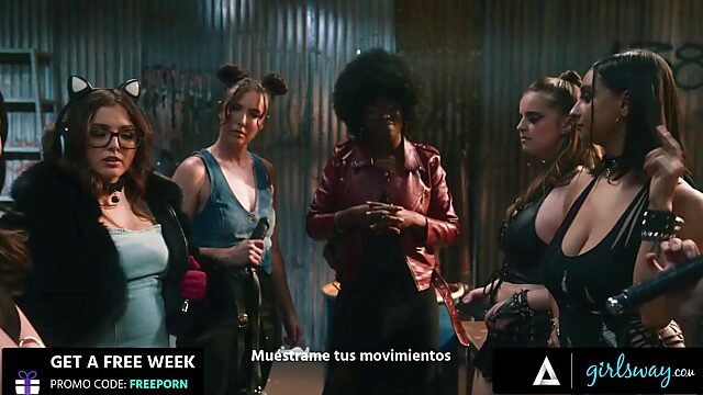 Lesbian Mega Orgy: 10 Chicks Fisting, Fucking with Strap-ons and Squirting Everywhere