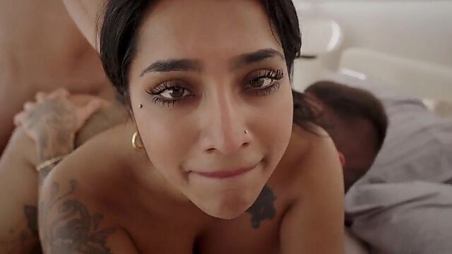 Hot Arab Babe Yasmina Khan Takes Two Huge Cocks in Wild DP Gangbang Fuckfest