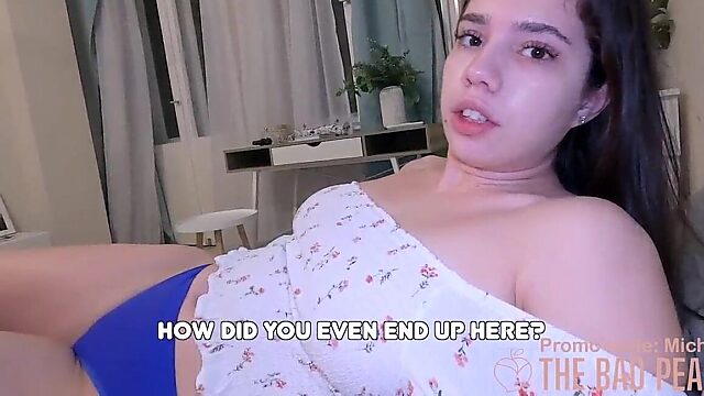 Stepsister Walks In On Me Stroking My Cock In Her Bed