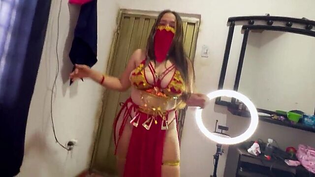 Busty Amateur Arab-Mexican Teen with Big Ass Titties Fucks in Homemade Video with English Subs