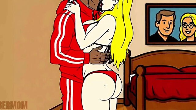 Husband Gets Cucked while Wife Bangs Big Black Cock in Nasty Toon Fuck Fest