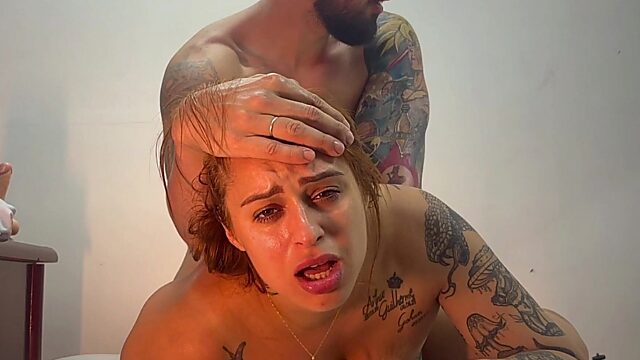 Camila Vegas barely handling a fat dick rammed in her tight asshole - sees her fucking face for the insane reaction!