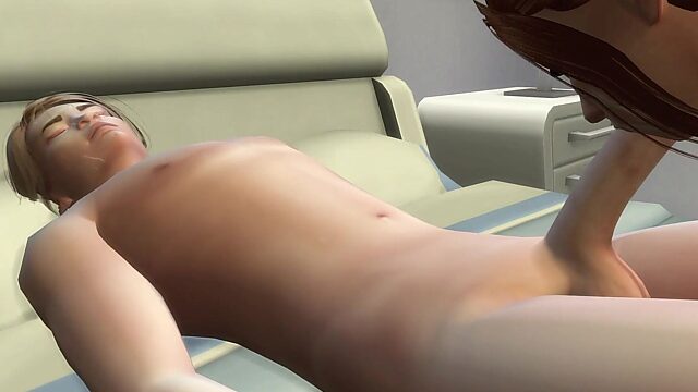 Sneaky Bitch Sucks Sleeping Dude's Cock in 3D