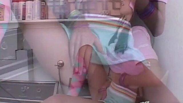 Busty Teen Yasmin Strips and Plays with Her Wet Pussy While Doing Laundry