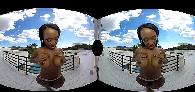 Busty Ebony and Latina Vixens Share VR Secrets