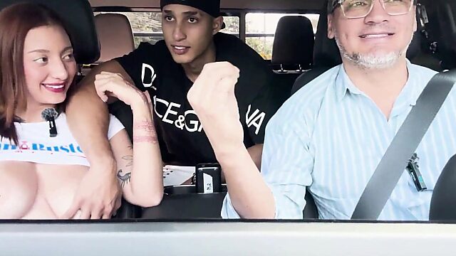 Car Sex Frenzy! Slutty Khloe bounces on her guy's fat cock until he blasts her tight pussy full of hot cum