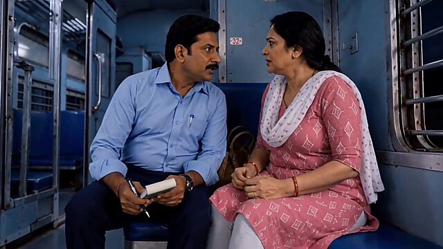 Hot Indian housewife gets railed hard in train bathroom by stranger dick