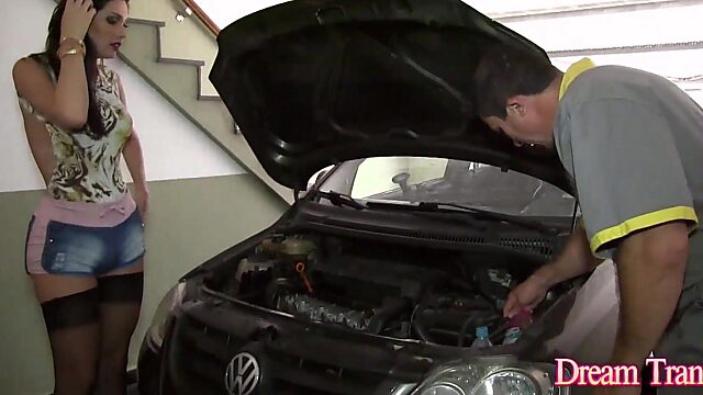 Greasy Garage Slut Graziela Cunturinha Gets Her Tight Ass Pounded Raw by a Filthy Mechanic