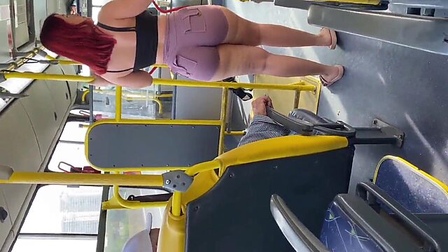 Hot as fuck maid goes wild on the bus ride home, gets me so turned on I lose my damn mind