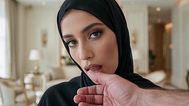 Hot Arab Chick in a Hijab Gets Her Tight Wet Pussy Fucked Hard