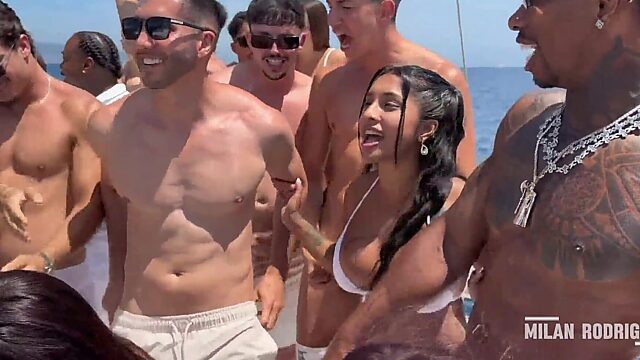 Slutty Crew Goes Wild Fucking Like Animals on a Boat Party Orgy