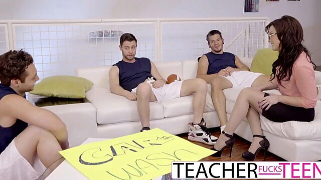 Sexy Teacher Jennifer White Gets Double Penetrated By Horny Students
