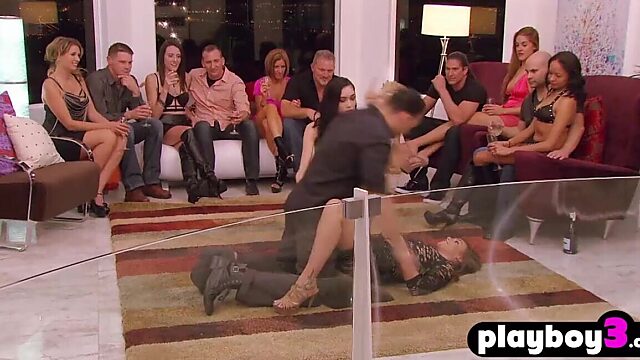Wild group sex session with hot couple blowing minds